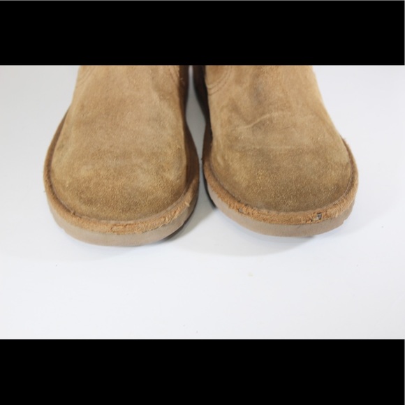 UGG Big Girls Sheepskin Shearling Top Slip On Beckham in Chestnut Girls Size 3 - Picture 8 of 15
